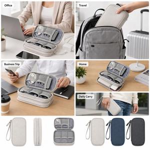 Sac organisateur de câbles en tissu Oxford, multi-compartiments, anti-emmêlement, pour chargeur et clé USB - Product Image 4
