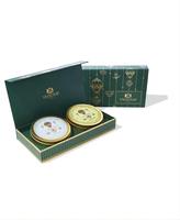Boîte d'emballage rigide en carton personnalisée de luxe à double tiroir pour thé, café et grains, de qualité alimentaire, avec impression en relief