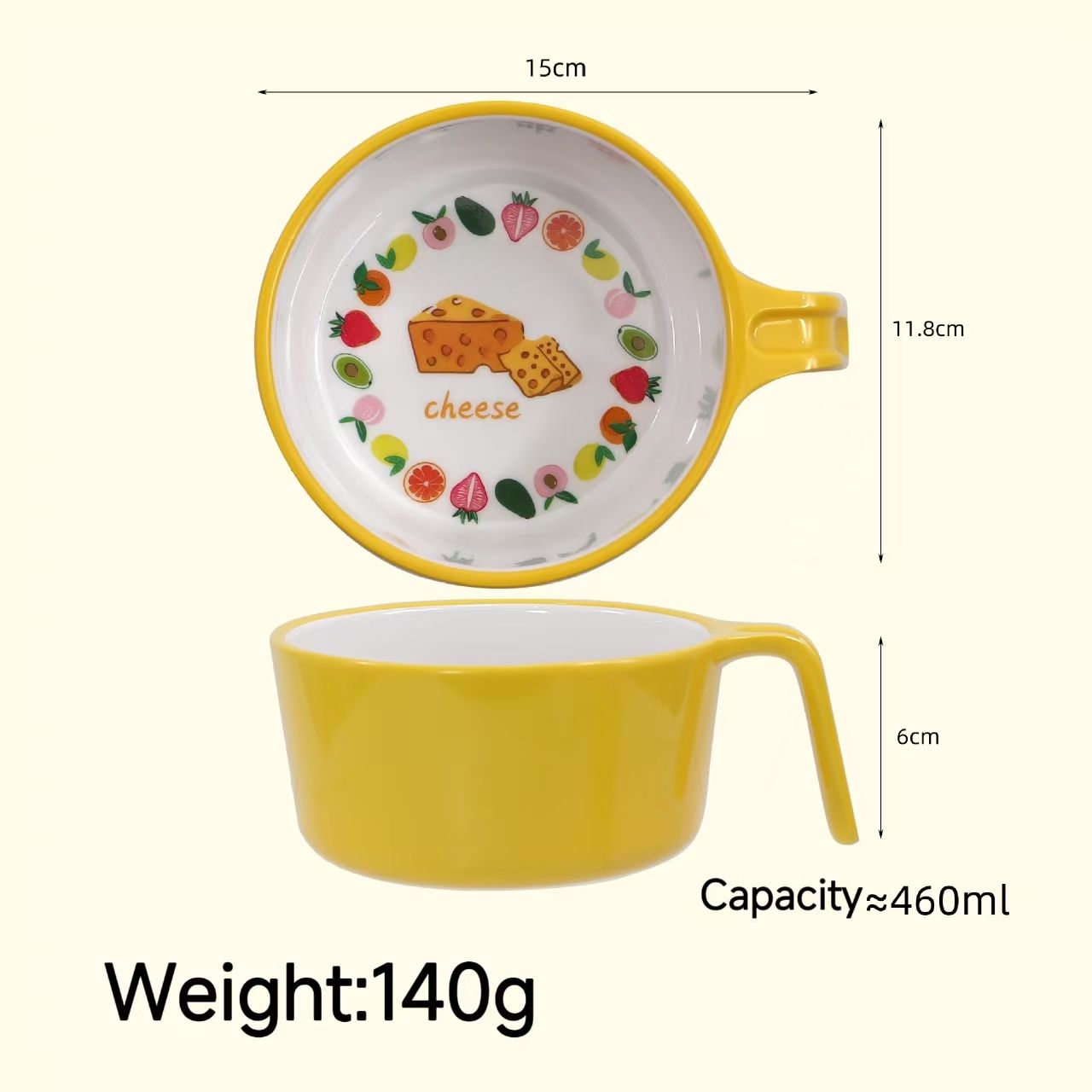 Two tone handle bowl - Cheese