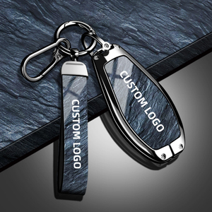 Funda de Lujo para Llaves de Coche, de Aleación de Zinc y Cuero, para Hongqi H5 <span class=keywords><strong>H9</strong></span> HS5 HS3 EH7, Accesorios para Llaves Inteligentes - Product Image 3