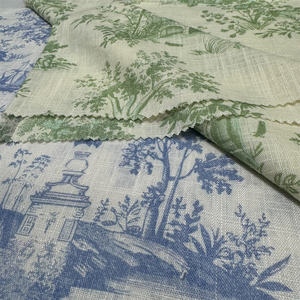 Tela de Lino Orgánico con Mezcla de Viscosa, Transpirable, Fabricada en China, Tela de Lino con Estampado Digital - Product Image 1