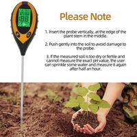 Testeur numérique de sol 4 en 1, nouveau, capteur d'humidité et de température, testeur du Ph du sol, pour les plantes de jardin, les vergers, vignes
