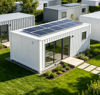 Villa mobile pliable et extensible sur mesure, maisonnette préfabriquée à ossature en acier avec décoration intérieure complète