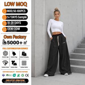 <b>Wholesale</b> Manufacturer Highquality Quality Oversized <b>Sweatpants</b> Double Waist Blank <b>Flare</b> Straight Leg <b>Sweatpants</b> - Product Image 1