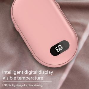 USB <b>Rechargeable</b> Hand Warmer Double-Sided <b>Heating</b> with Temperature Display Mobile Power Gift - Product Image 4