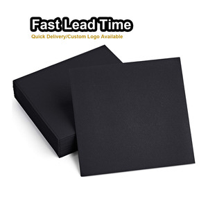 1Ply Wedding Luxurious Disposable <strong>Customized</strong> Printed Cocktail Disposable Black Tissue Paper <strong>Napkins</strong> Wedding - Product Image 3