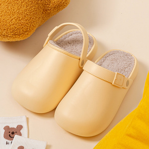 Fashion Women's Men Casual <strong>Felt</strong> Lining Soft Slippers Outdoor Closed-Toe Thick Bottom Non-Slip Waterproof Winter <strong>Clogs</strong> - Product Image 5