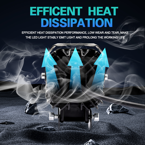 ไฟมอเตอร์ไซค์ LED 4 เลนส์ รุ่นใหม่ สว่างพิเศษ 25W 12V 6500 ลูเมนส์ ไฟตัดหมอกแบบสองสี ไฟหน้า ใช้ได้กับรถมอเตอร์ไซค์ทั่วไป - Product Image 3