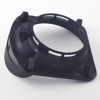 Involucro Personalizzato in Plastica Nera per Dispositivi Elettronici, Scatola Stampata a Iniezione con Clip di Montaggio Integrate e Anello Adattatore per Componenti