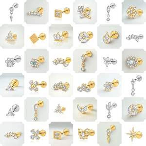 Haute Qualité Vente en Gros Bijoux de Piercing Tendance Titane ASTM F136 G23 Personnalisé Luxe pour Hélix Nez <span class=keywords><strong>Oreille</strong></span> Labret - Product Image 2