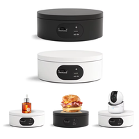 Plateau tournant motorisé silencieux à rotation automatique à 360 degrés, support d'affichage rotatif silencieux en ABS, portable pour supports de caméra