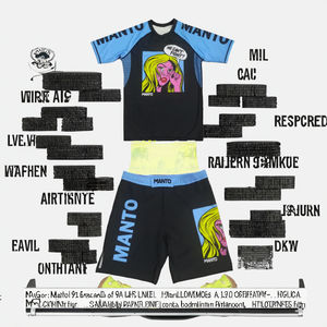 ชุดแรชการ์ด+กางเกงขาสั้นสำหรับผู้ชาย ปี 2025 แบบสั่งทำพิเศษ สำหรับ MMA ยิวยิตสู ต่อสู้ ชุดออกกำลังกาย ผ้าสแปนเด็กซ์/โพลีเอสเตอร์ 150GSM พิมพ์ลายดิจิทัล รับผลิตแบบ OEM - Product Image 2