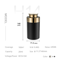 Mini diffuseur d'huiles essentielles sans eau pour voiture, diffuseur d'arômes portable USB pour porte-gobelet, 10 ml, contrôle tactile en métal