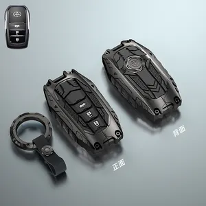 <span class=keywords><strong>Coque</strong></span> de protection de clé de voiture intelligente en alliage de zinc en gel de silice pour <span class=keywords><strong>toyota</strong></span> Camry Corolla Vellfire boîtier de protection de porte-clés à distance - Product Image 1