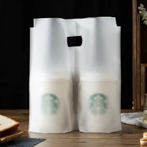 plastic coffee bag for cups with own design