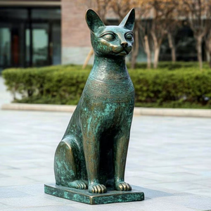 Esculturas de Gatos Egipcios de Metal Personalizadas para Jardín Exterior, Estatuas de Gatos de Bronce Fundido en Venta - Product Image 4