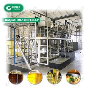 Planta de refinería de aceite crudo completo Industrial para procesamiento, a gran escala, vegetales comestibles, cocinar, <span class=keywords><strong>Bran</strong></span> de arroz, semillas de girasol, pescado - Product Image 1