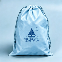 Sac promotionnel en non-tissé avec cordon de serrage, logo personnalisé, coutures durables, léger, recyclable, motif dessin animé, pour rangement