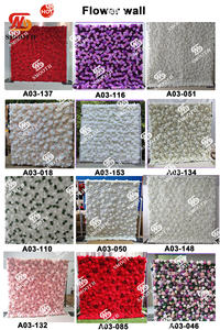 Rouleau de tissu mural en soie violette lisse de qualité supérieure pour décoration florale artificielle de mariages et événements - Product Image 3