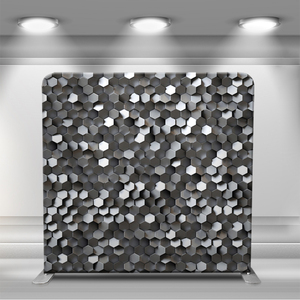 Fondo brillante: soporte para cabina de fotos con funda de almohada 8x8, estampado de tela de tensión para eventos, fondo portátil y de lujo - Product Image 1
