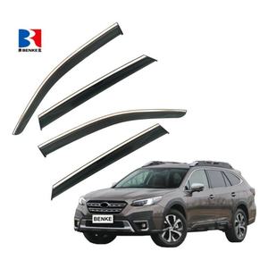 Déflecteurs d'air pour SUBARU OUTBACK 2008-2021, protection contre les intempéries, pare-soleil, pare-pluie, visière de fenêtre noire, installation avec ruban adhésif 3M - Product Image 2