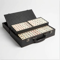 Boîte à Mahjong en Cuir, Boîte en Bois, Logo Personnalisé, Vente en Gros, Style Mallette de Luxe, Emballage Artisanal pour Jeu, Étui de Rangement