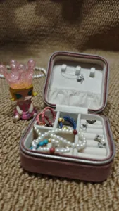 Premium Hotsale Multi Grid Velvet Rangement Bijoux Jewelry <b>Box</b> For Jewelry Collection Display And Handbag Portable Travel Carry - Product Image 2