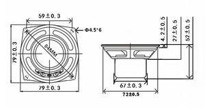 (3-006) Altavoz de Rango Completo Impermeable de 3 Pulgadas y 79 mm, 15 W/20 W, 4/8 Ohmios, Cono de PP, Borde de Goma, Altavoz para Exteriores, Audio Marino - Product Image 4