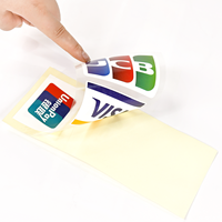 Pegatinas de logotipo personalizado JCB VISA y UnionPay, impresión a doble cara, pegatinas de serigrafía para cajeros de Centros Comerciales