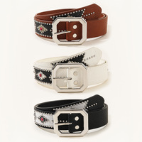 Nouvelle Arrivée 2025 – Ceinture en Alliage à Fermoir Ardillon, Ceinture de Taille Femme à Rivets et Paillettes, Longueur 105cm, Largeur 2-4cm, Style Coréen Décontracté, Vente Chaude