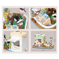 Enfants enfant jouets Mini ville vue sur la rue créatif bricolage lait thé boutique modèle de construction Kit crème glacée magasin boisson magasin bloc de construction