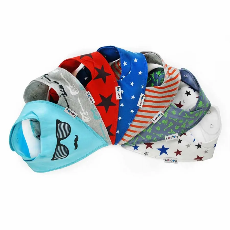 Dernières bavoirs bandana bavoirs pour bébés garçons et filles bavoirs bandana en coton biologique 100% lavables en machine OEM fabriqués en Inde