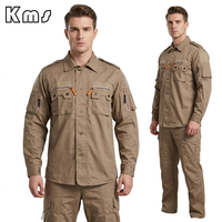 KMS Uniforme Tactique de Combat Kaki Militaire pour l'Extérieur, Tenue Tactique Camouflage pour Entraînement et Chasse