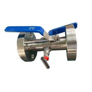 Vanne de coupure à boisseau sphérique double isolation en acier inoxydable 304 personnalisée, à passage plein, avec manomètre, pour applications de régulation de trafic QYX41F -16P, haute performance - Product Image 5