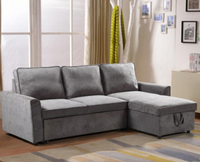 Modernes Stoff-Ecksofa im Europäischen Stil mit Stauraum für das Wohnzimmer