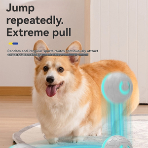 Cane da compagnia ricaricabile a movimento rotante interattivo che gioca a palla da salto intelligente per animali domestici resistente al morso - Product Image 6
