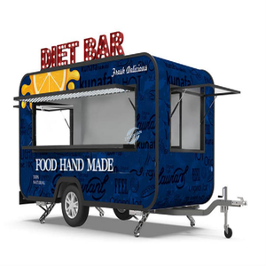 Mobile Towable Street BBQ Cart Outdoor Barbecue Party <b>Vending</b> Trailer Heavy Duty Catering Business Food Cart - Product Image 4