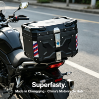 Vente en gros directe d'usine : Coffre de rangement arrière étanche pour moto, accessoires pour la conduite longue distance