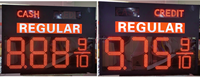 Señal de precio LED de gasolinera comercial de autoservicio Suministro de exhibición de estación de servicio de gasolina