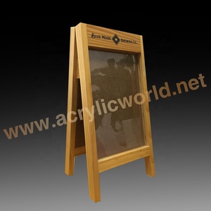 Support de menu en bois rustique pour tableau noir de table – Idéal pour les promotions quotidiennes des restaurants et des bars - Product Image 2