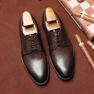 Chaussures de créateur de haute qualité, mocassins élégants en cuir véritable, chaussures de mariage formelles pour hommes - Product Image 3