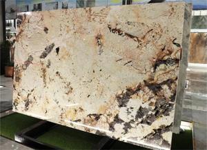Cuarcita Patagonia Dorada de Lujo de <span class=keywords><strong>Brasil</strong></span>, Decoración de Pared para <span class=keywords><strong>TV</strong></span>, Losa de Cuarcita Dorada para Encimera - Product Image 4
