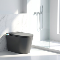 S002 Toilette intelligente haut de gamme à poser au sol, style américain, avec fonction de réduction du débit d'eau, pour la maison, avec commande vocale