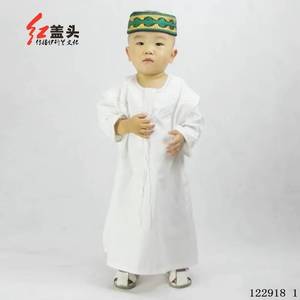 Túnica Tradicional Musulmana con Cuello Redondo para Niños, Estilo Árabe con Bolsillos Infantiles - Product Image 5