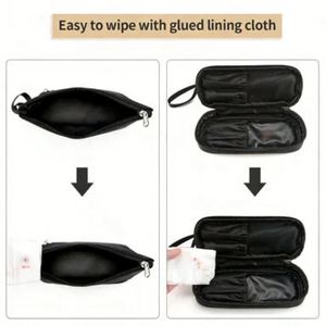 Custom Logo Double Layer <b>Makeup</b> Bag, Large Capacity Portable Cosmetic Pouch, Travel Toiletry Bag - Product Image 3