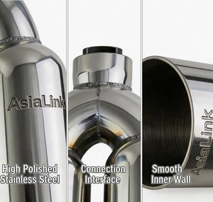 AsiaLink Embouts d'échappement universels en acier inoxydable, poli miroir, type H, pour silencieux et tuyaux d'échappement, décoration extérieure pour modification automobile - Product Image 5