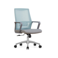 Chaise de bureau ergonomique moderne en gros avec cadre en PP, assise en maille, mousse haute élasticité, accoudoirs fixes, pour la maison, le bureau et l'atelier