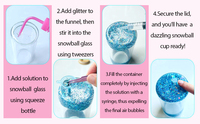 Kit de 5 Piezas para Hacer Vasos con Globo de Nieve de Plástico, Reutilizable, Ecológico y Lavable, para Manualidades