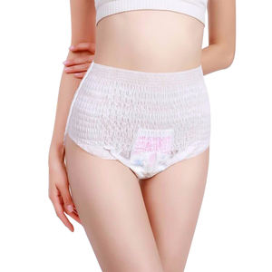Vente en gros <span class=keywords><strong>de</strong></span> serviettes hygiéniques jetables en coton pour femmes, pantalons, couches menstruelles sexy à usage nocturne, serviettes hygiéniques périodiques jetables OEM - Product Image 2