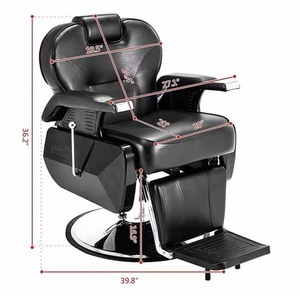 Silla de Barbero Hidráulica de Alta Resistencia Estilo Antiguo para Salón de Belleza, Muebles Contemporáneos de Cuero PU, Juego de Muebles de Salón de Lujo de 70 Piezas, Venta al Por Mayor Zs - Product Image 5